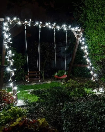 Goliat 200 LED girlianda lauko apšvietimui, 10 m, spalvota