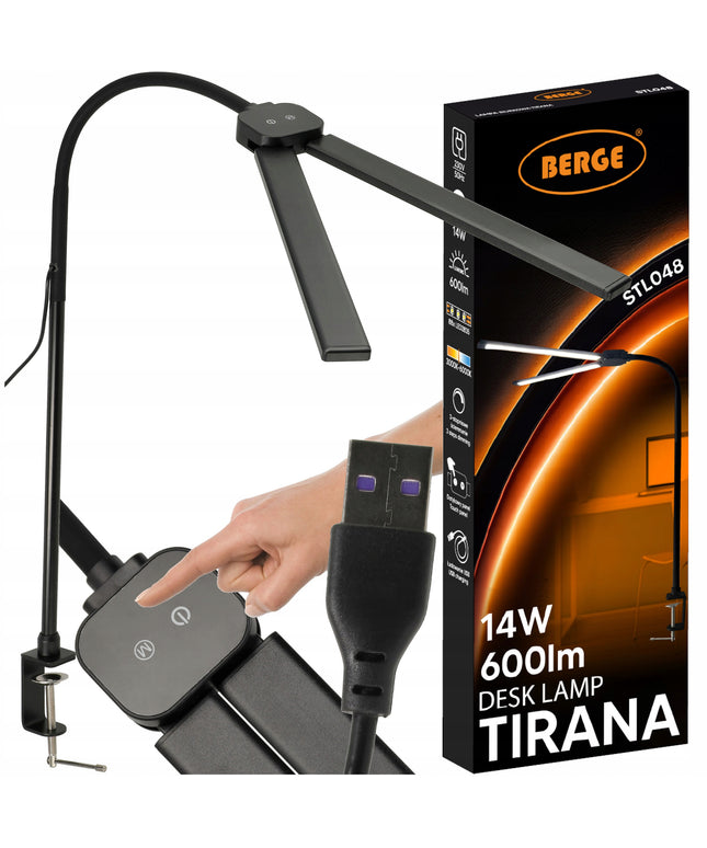 LED stalinė lempa mokyklai, braižymo lempa biurui, 14W CCT