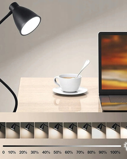 LED stalinė lempa su spaustuku, pritemdoma, 40xLED