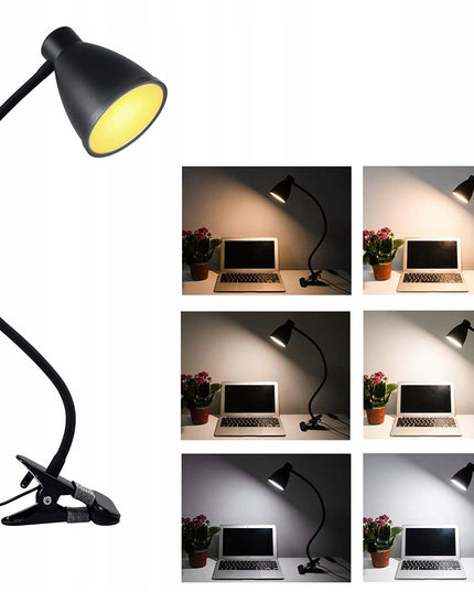 LED stalinė lempa su spaustuku, pritemdoma, 40xLED