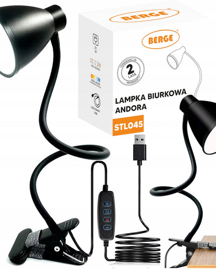 LED stalinė lempa su spaustuku, pritemdoma, 40xLED