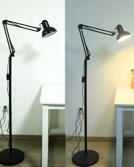 Grindinis stovintis LED šviestuvas, 1xE27, 185 cm, reguliuojamas, tvirtai pagamintas