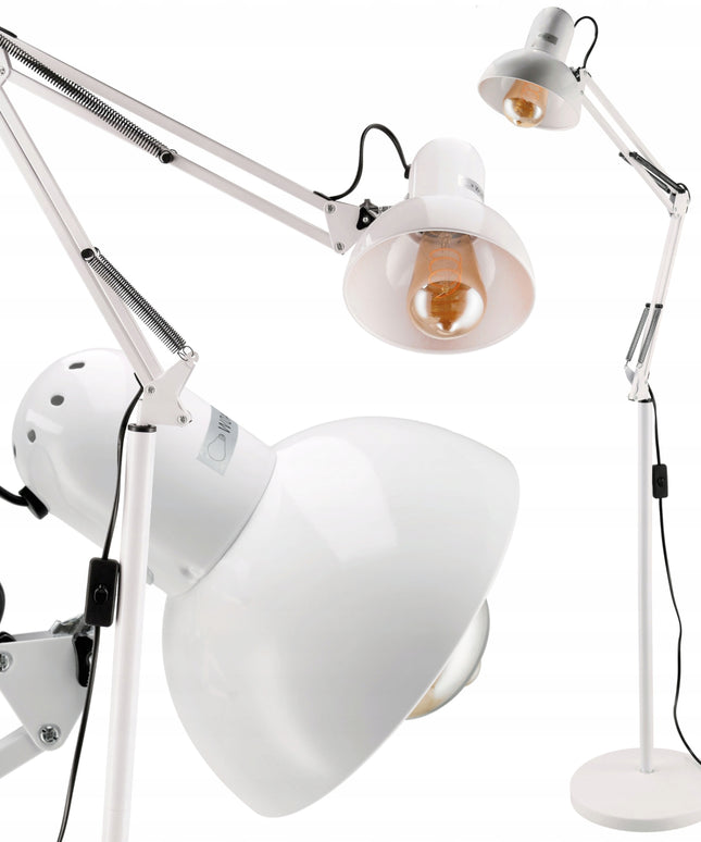 Stalinė LED lempa 1xE27 185CM Stabili + Reguliuojama BALTA