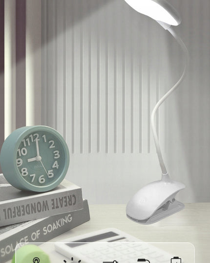 Stalinė LED lemputė su spaustuku, 5W, pritemdoma, su USB, 230V