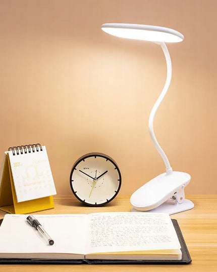 Stalinė LED lemputė su spaustuku, 5W, pritemdoma, su USB, 230V