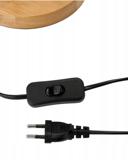 Medinė E27 pastatoma stalinė skaitymo lempa su dviguba reguliavimo funkcija