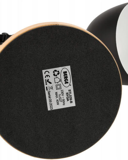 Medinė E27 pastatoma stalinė skaitymo lempa su dviguba reguliavimo funkcija