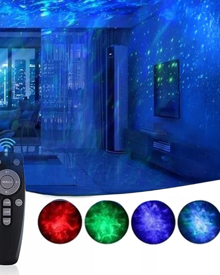 LED Naktinė Lemputė Žvaigždžių Projektorius Galaktikų Kosmoso Sėdintis Astronautas su Pultu