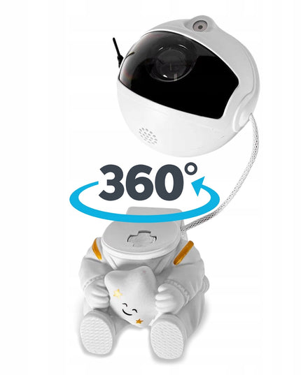 LED Naktinė Lemputė Žvaigždžių Projektorius Galaktikų Kosmoso Sėdintis Astronautas su Pultu