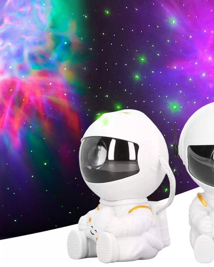 LED Naktinė Lemputė Žvaigždžių Projektorius Galaktikų Kosmoso Sėdintis Astronautas su Pultu