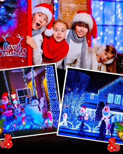 Kalėdinės girliandos 1000 LED Mėlynos LAUKUI / VIDAUS