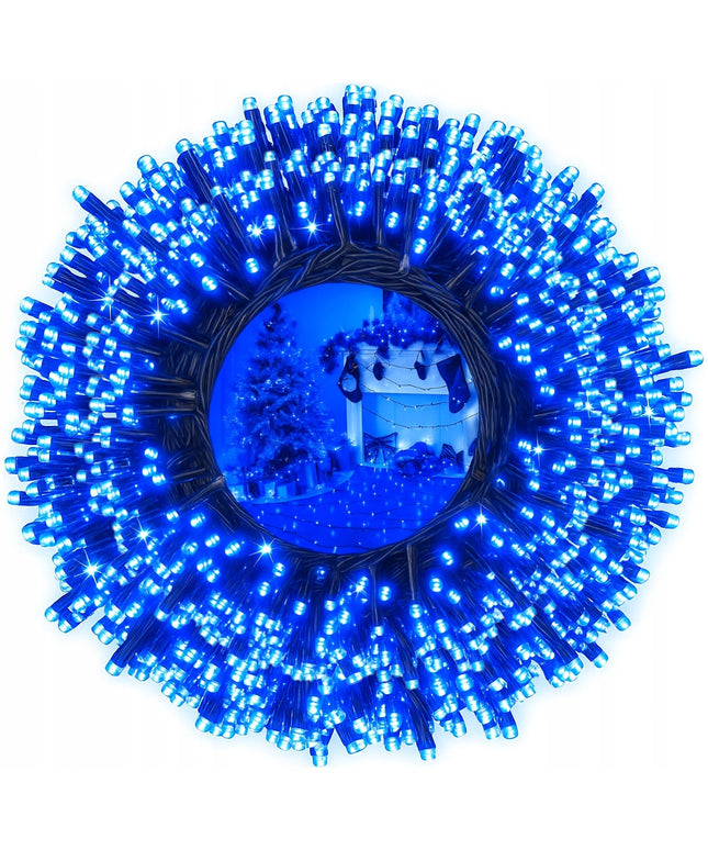 Kalėdinės girliandos 1000 LED Mėlynos LAUKUI / VIDAUS