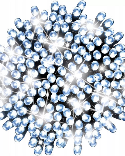 Kalėdinė girlianda 500 LED, šaltai baltos, lauko/vidaus