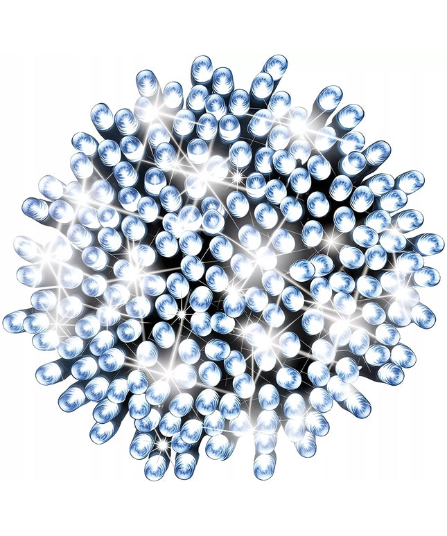 Kalėdinė girlianda 500 LED, šaltai baltos, lauko/vidaus