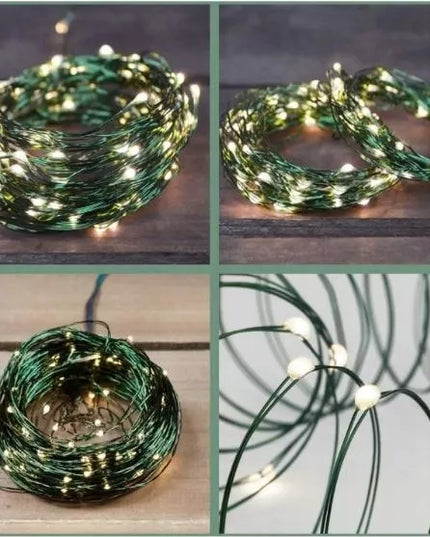 Kalėdinės girliandos 1000 LED net 100m ant laidelio su pulteliu, ant ritės, USB BC