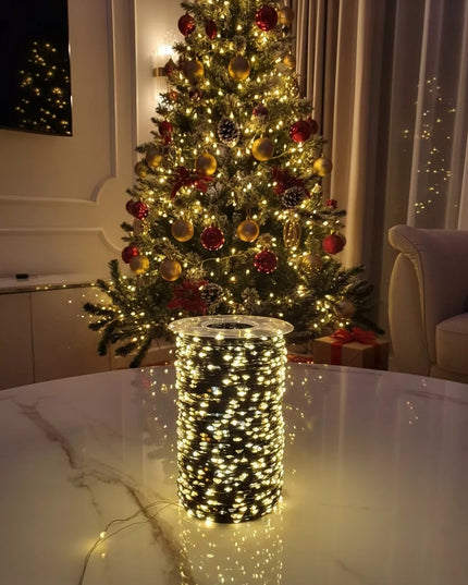 Kalėdinės girliandos 1000 LED net 100m ant laidelio su pulteliu, ant ritės, USB BC