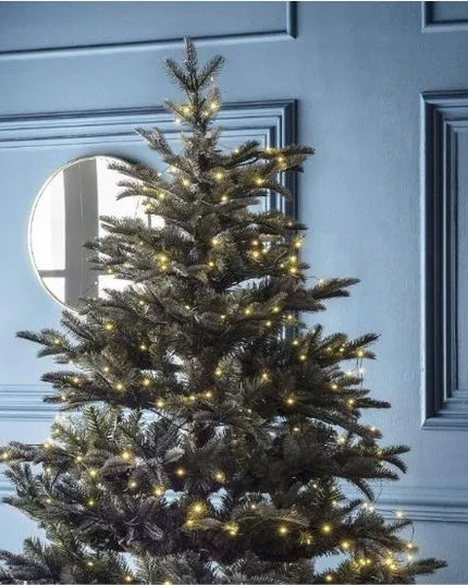 Kalėdinės eglutės girlianda 1000 LED, 100 m, su nuotolinio valdymo pulteliu, balta šalta šviesa