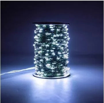 Kalėdinės lemputės 1000 LED, net 100 metrų, su pulteliu, vielutės, ritė, USB BZ