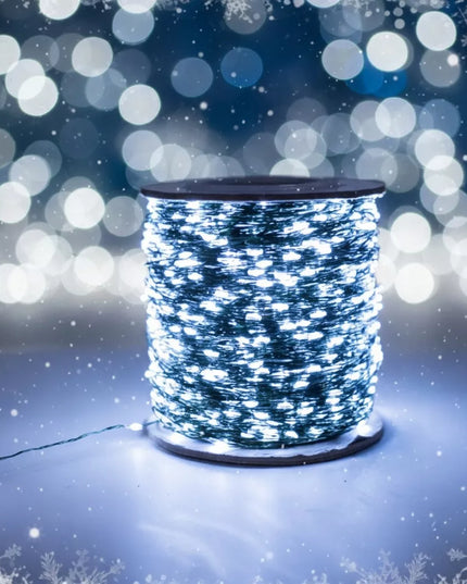 Kalėdinės lemputės 1000 LED, net 100 metrų, su pulteliu, vielutės, ritė, USB BZ
