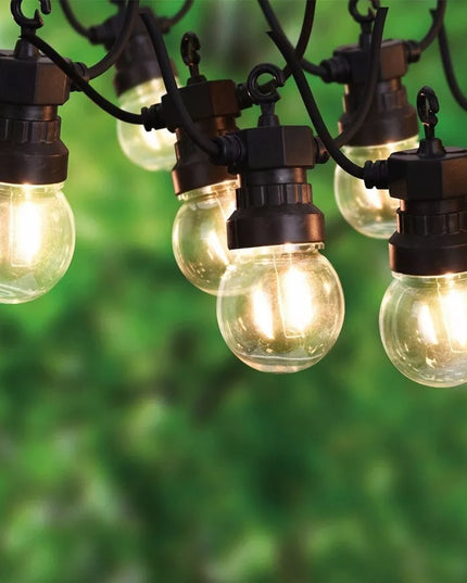 Lauko girlianda 10 LED lempučių, sodo šviestuvų grandinė
