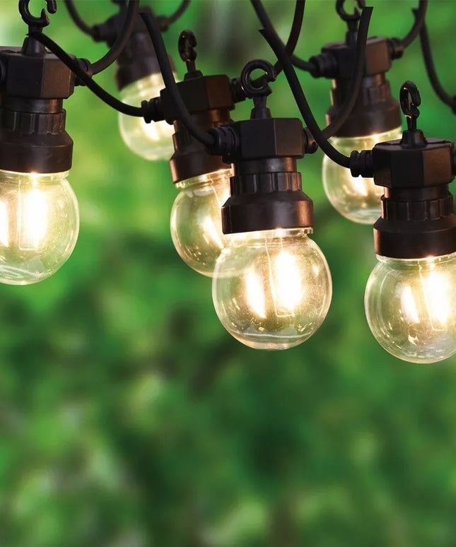 Lauko girlianda 10 LED lempučių, sodo šviestuvų grandinė
