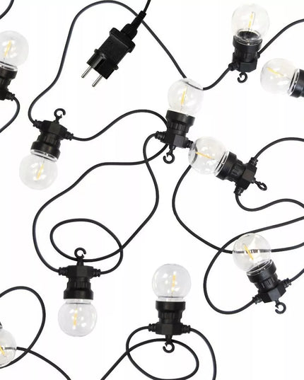 Lauko girlianda 10 LED lempučių, sodo šviestuvų grandinė