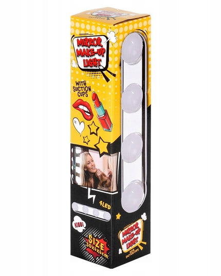 Lemputės ant veidrodžio, lempos su siurbtukais makiažo veidrodžiui, lempučių juosta