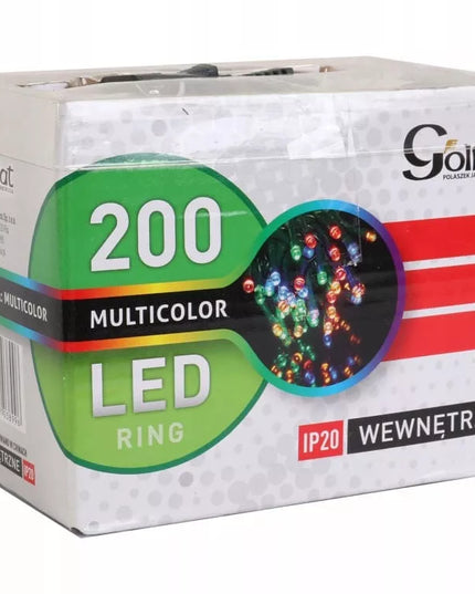 Kalėdinės girliandos 200 LED daugiaspalvės, vidinės, žiedo formos