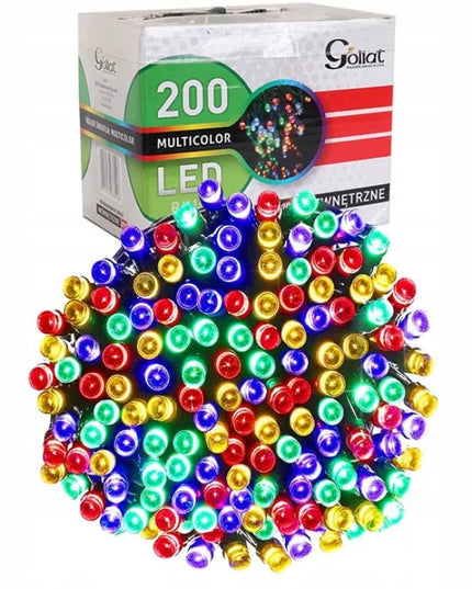 Kalėdinės girliandos 200 LED daugiaspalvės, vidinės, žiedo formos