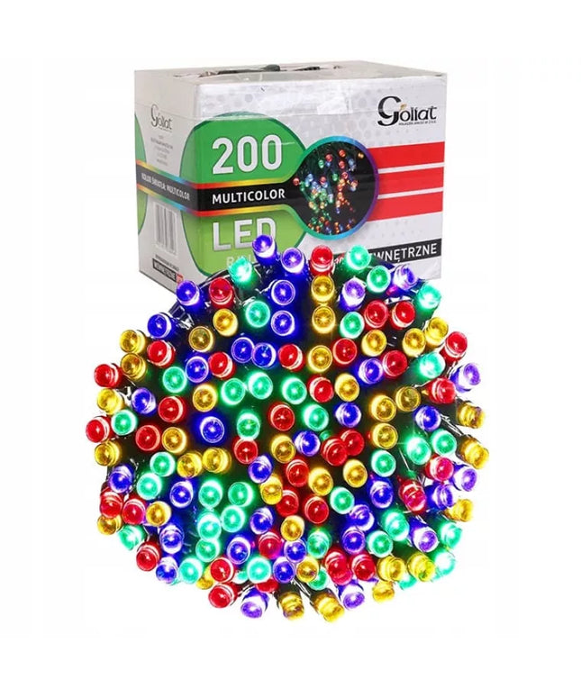 Kalėdinės girliandos 200 LED daugiaspalvės, vidinės, žiedo formos
