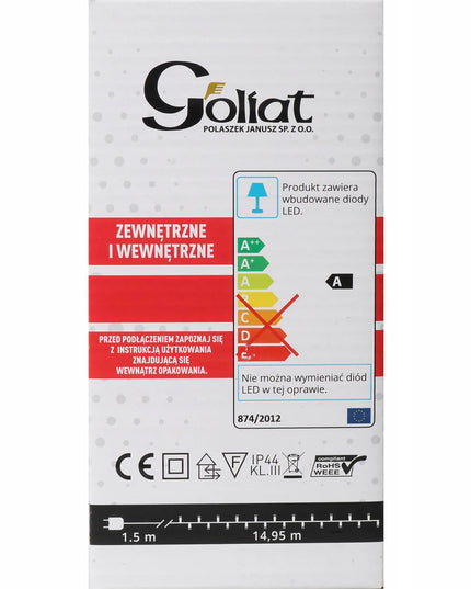 Goliat 300 LED kalėdinė girlianda, skirta naudoti patalpose ir lauke