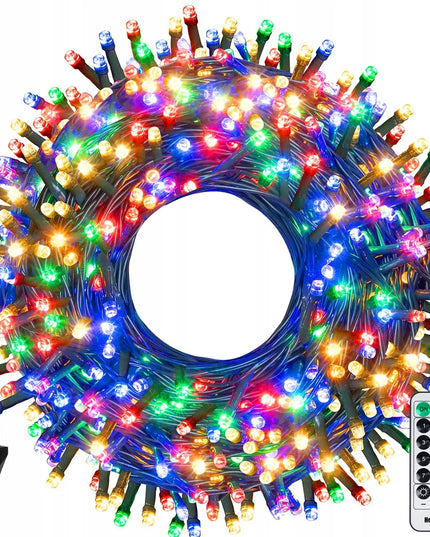 Heckermann RGB kalėdinė girlianda, 500 LED lempučių, 52 m, su nuotolinio valdymo pulteliu, IP44