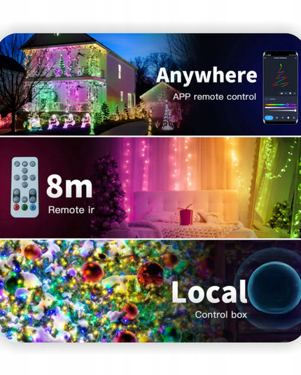 „Tuya Music“ „WiFi“ LED kalėdinė girlianda, 10 m