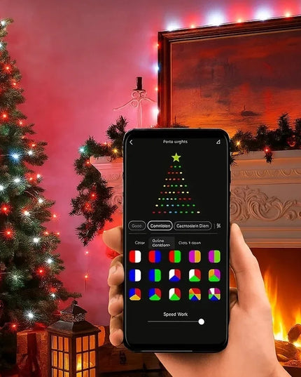 Išmanioji kalėdinė girlianda Przydasie.pl, 150 LED, USB, Bluetooth, programėlė ir pultelis, 15 m