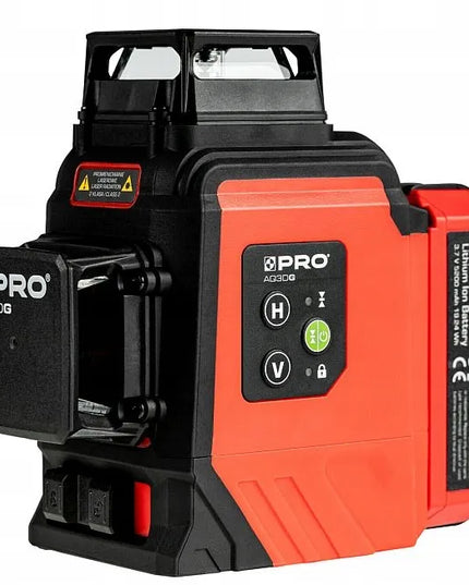 Kryžminis lazeris PRO AQ3DG daugialinijis 3D 3x360 žalias spindulys, „Plus“ rinkinys