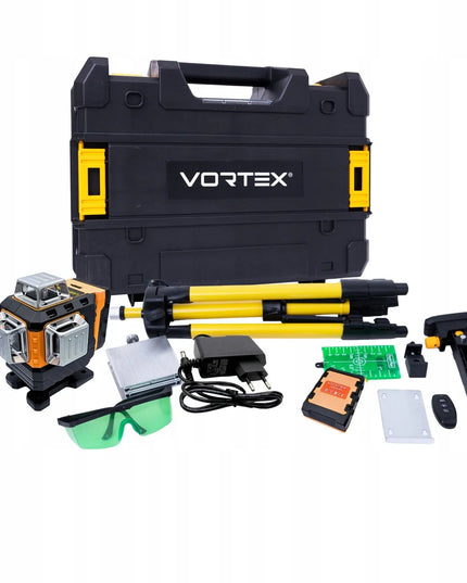 Kryžminis lazeris VORTEX VX9902 16 linijų 360° ŽALIAS + trikojis 2xAkumuliatorius
