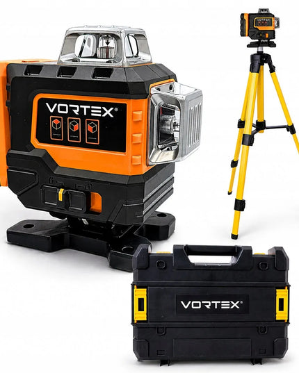 Kryžminis lazeris VORTEX VX9902 16 linijų 360° ŽALIAS + trikojis 2xAkumuliatorius