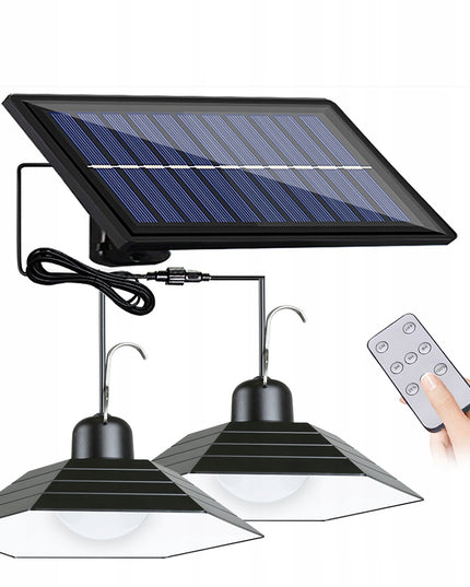 Lauko, sodo šviestuvas 800 lm 2 vnt. su saulės baterija