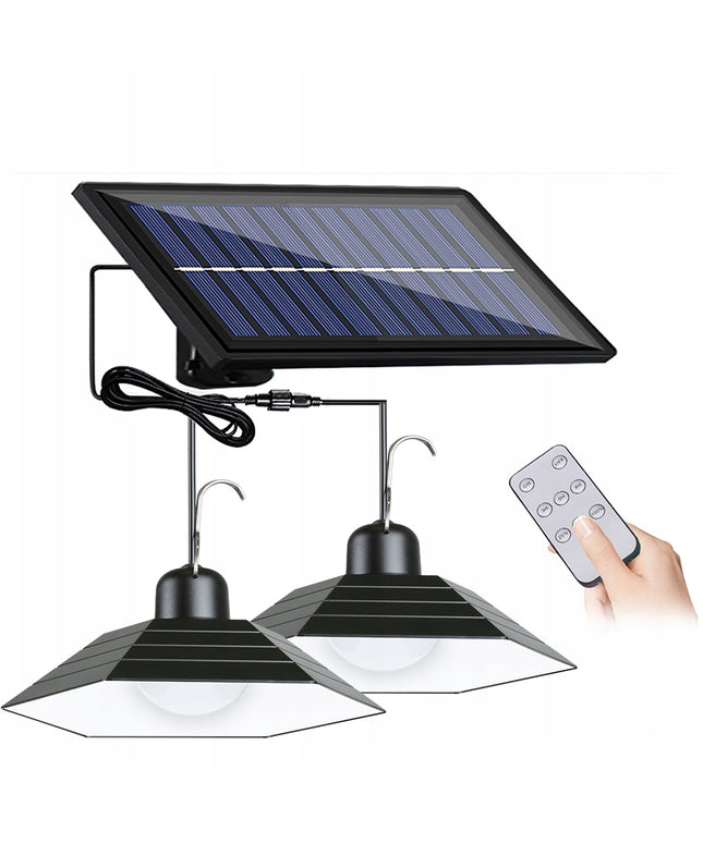 Lauko, sodo šviestuvas 800 lm 2 vnt. su saulės baterija