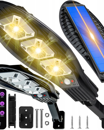 Lauko, sodo šviestuvas su saulės baterija 180W 3000lm