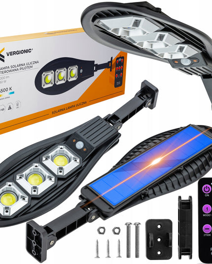 Lauko, sodo šviestuvas su saulės baterija 180W 3000lm