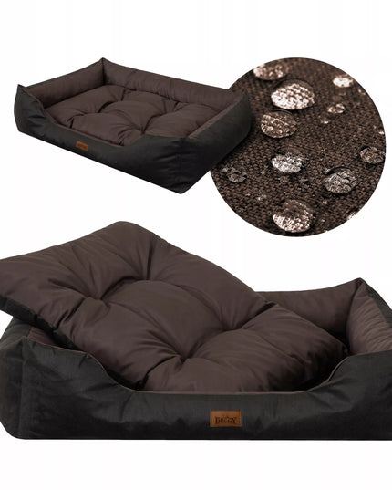 Doggy Puffy XXXL šunų gultas 125x98 cm, rudas-juodas
