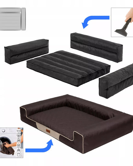 Šuns guolis, sofa, VANDENIUI ATSPARUS, nuimamas užvalkalas – L 80x55 cm