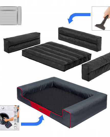 Šunų guolis, sofa lova VANDENIUI ATSPARI NUIMAMAS UŽVALKALAS XL 100x65 cm