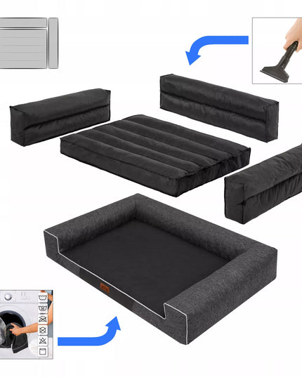 Šunų guolis, sofa, vandeniui atspari, nuimamas užvalkalas, XL dydis, 100x65 cm