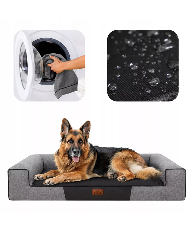 Šuns gultas sofa Doggy VICTORIA XL 100x65 cm tamsiai pilkas