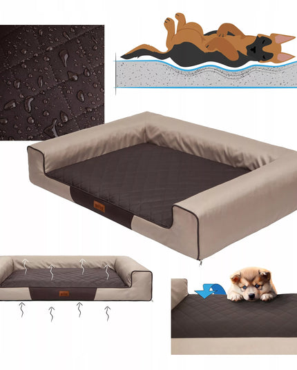 Vandeniui atsparus šuns guolis-sofa VICTORIA XXL 118x78 cm