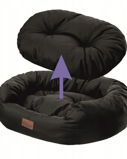 Doggy Amazing XL šunų gultas, vandeniui atspari sofa, 93x74 cm, juodas