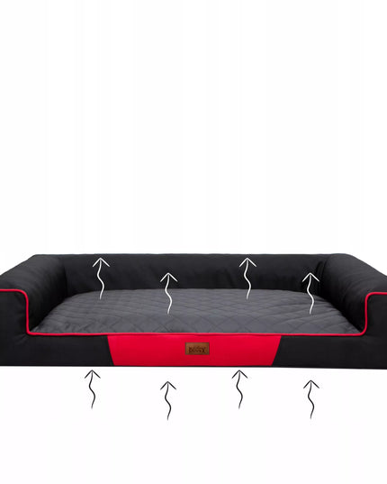 Šuns gultas, sofa šunims, skirta labradorams, juoda, XXL, 118x78 cm