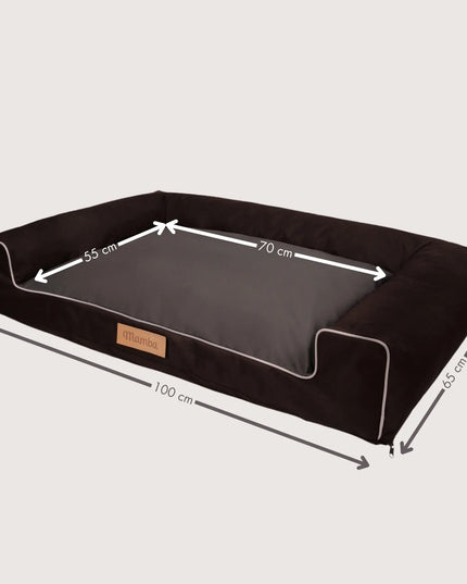 DOGESTE XL vandeniui atsparus šuns guolis-sofa su nemokamu užrašu, 100 × 65 cm